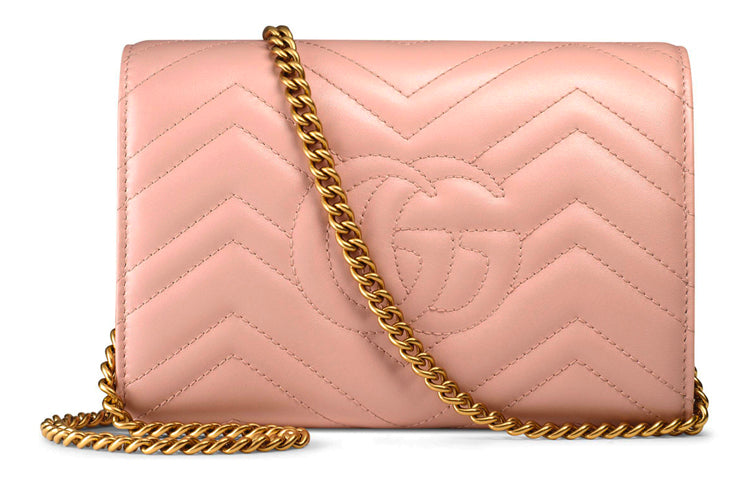 MLB Gucci GG Marmont Shoulder Bag Mini Pink 474575-DTD1T-5909