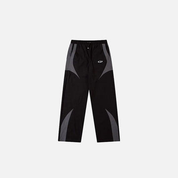 Y2K Black Patchwork Pants