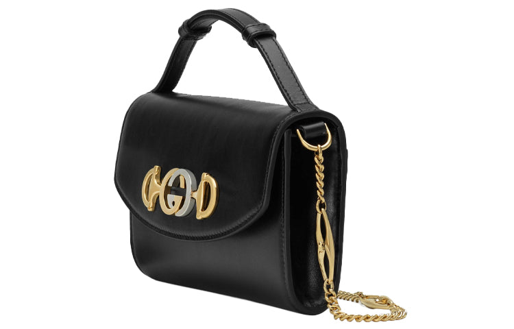 MLB Gucci Zumi Leather Shoulder Bag Black 564718-05J0X-1000
