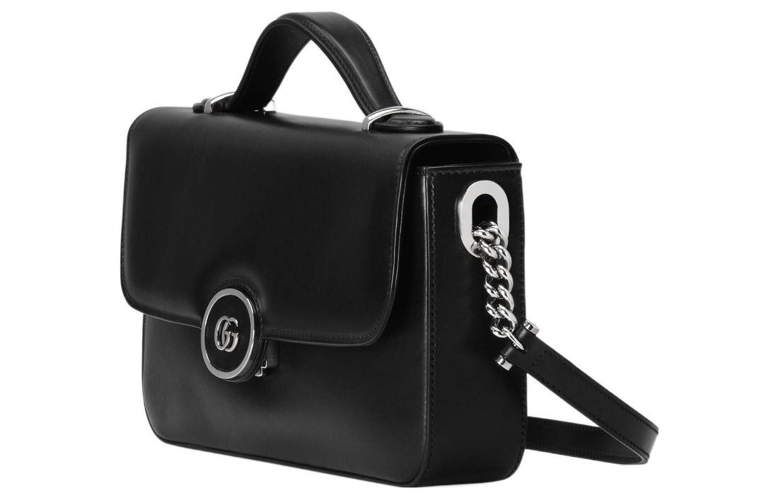 MLB Gucci Petite GG Small Shoulder Bag 'Black' 739721-AABSG-1000