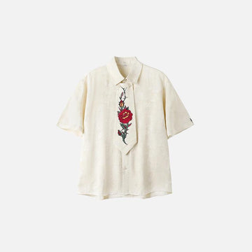 Women's Rose Embroidered Shirt