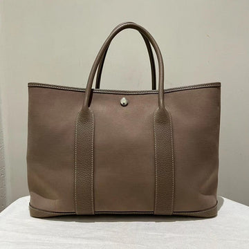 Hermès Garden Party 36 MM Brown Canvas Hand Bag