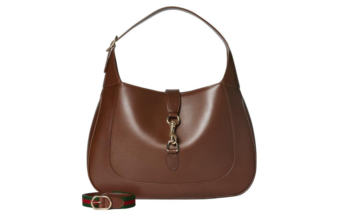 MLB Gucci Jackie Medium Shoulder Bag 'Brown' 782879-AADDX-2246