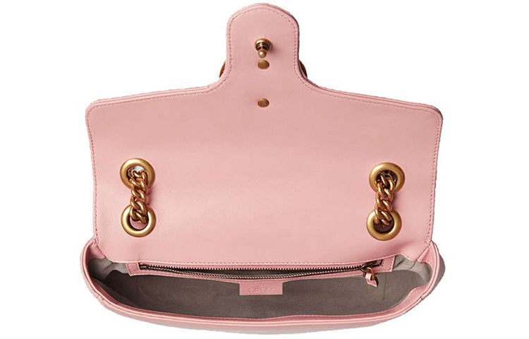 MLB Gucci GG Marmont SeriesSingle Shoulder Bag Small Light Pink 443497-DTDIT-5909