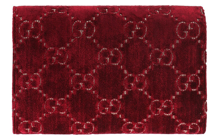 MLB Gucci Dionysus Series Velvet Chain Single Shoulder Bag Red 401231-9JTPN-6477