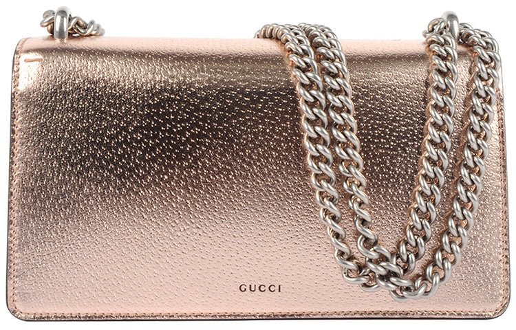 MLB Gucci SS21 DionysusSeriesSingleShoulderMessengerChain Rose Golden 499623-1TRBR-8373