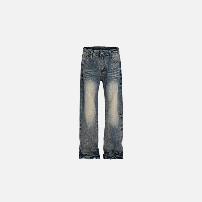 Vintage Washed Wide-Leg Jeans