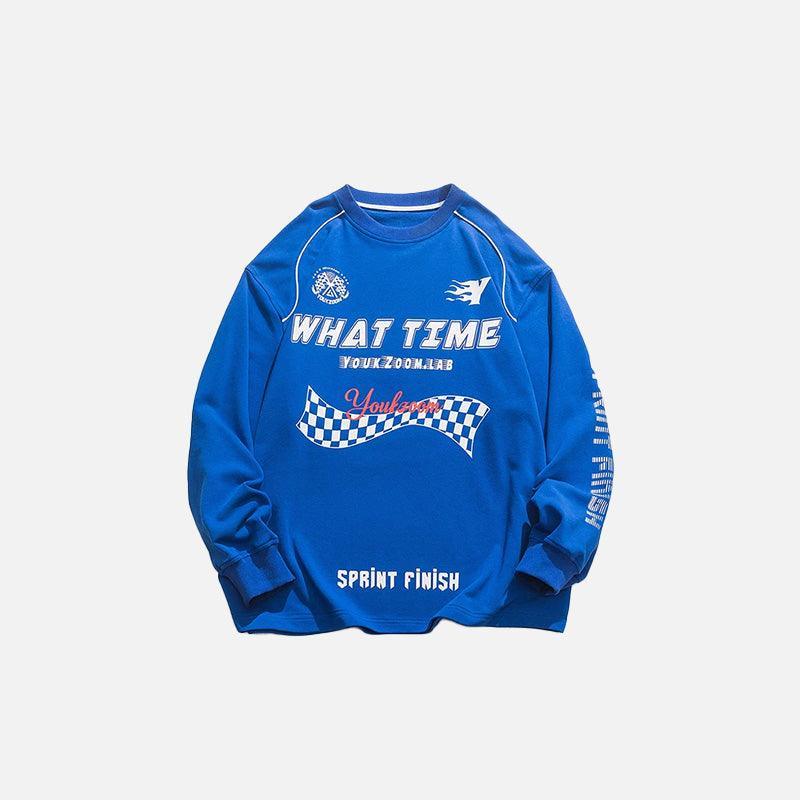 Oversized Racing Loose Sweatshirt