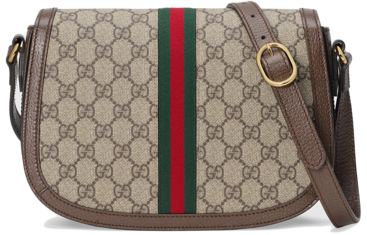 MLB Gucci Ophidia GG Canvas Shoulder Bag Beige 601044-96IWB-8745