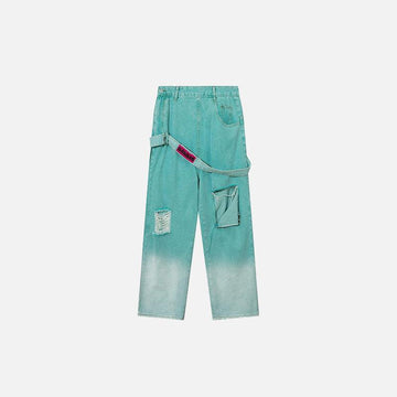 Green High-waist Baggy Jeans