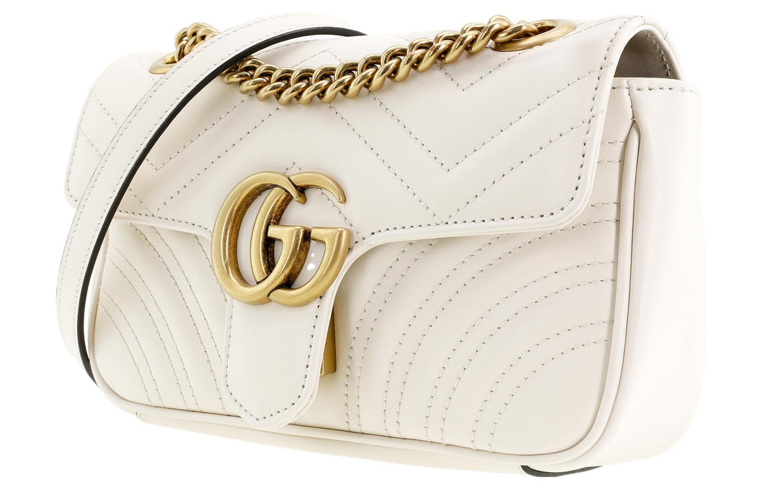 MLB Gucci GG Marmont Series mini Leather Clutch White 446744-DTDIT-9022
