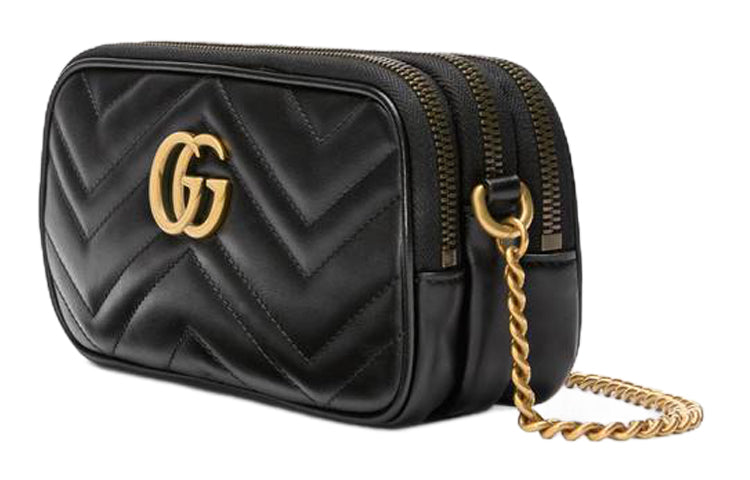 MLB Gucci GG Marmont Shoulder Bag Mini Black 546581-DTDCT-1000