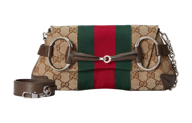 MLB Gucci Horsebit Chain Small Shoulder Bag 'Being Ebony' 764339-FACM2-8747