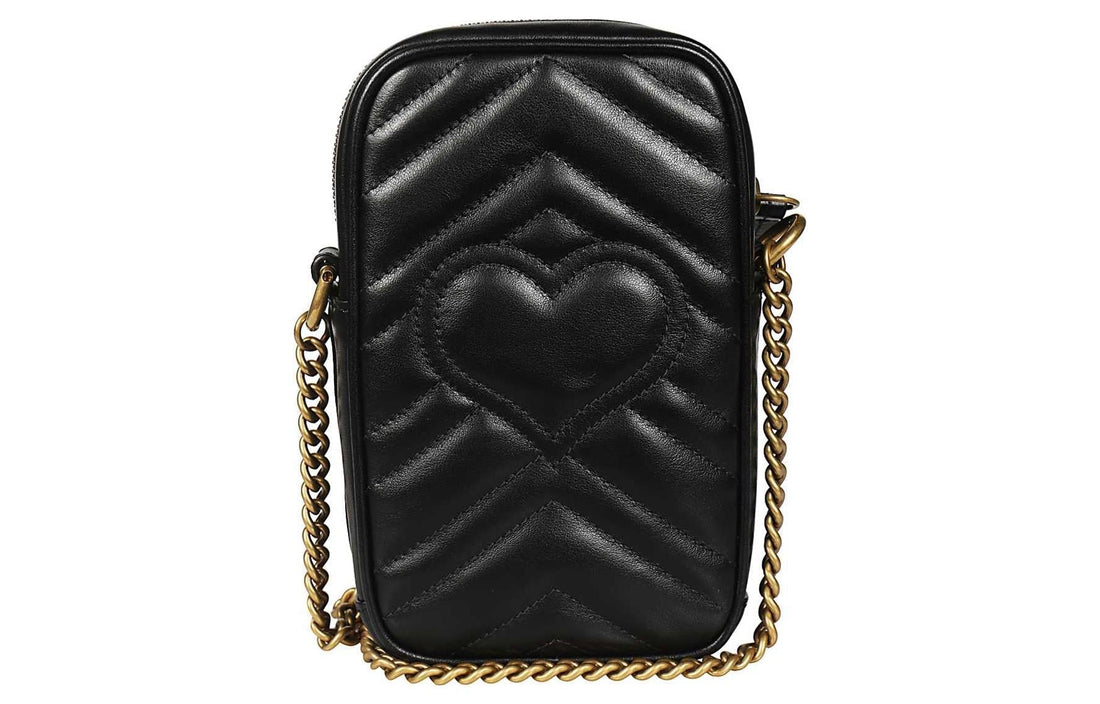 MLB Gucci GG Marmont Mini-Sized Single-Shoulder Bag Black 598597-DTDCT-1000