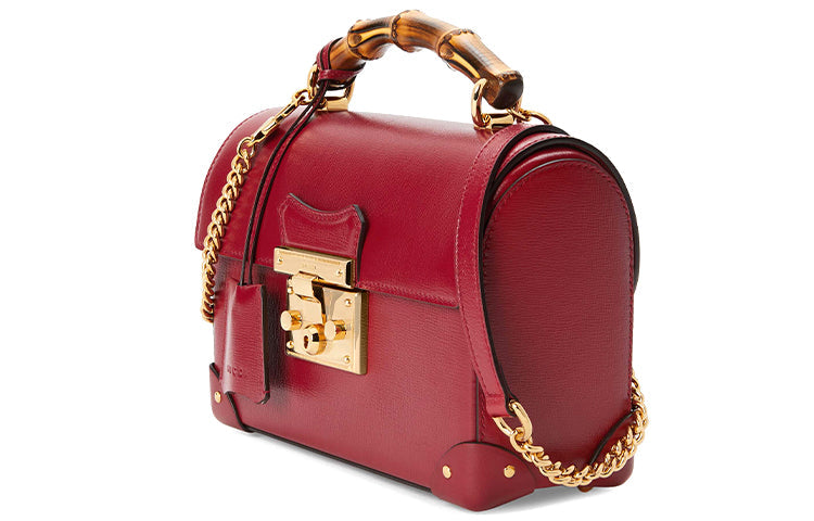 MLB Gucci Padlock Small-Sized Single-Shoulder Bag Red 603221-1DBRG-6438
