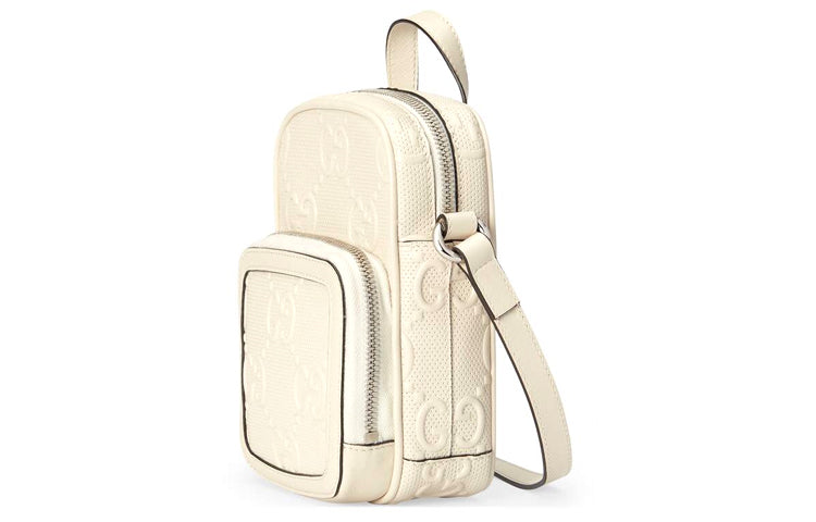 MLB Gucci Logo PatternPrint SingleShoulderBag White 658553-1W3AN-9022