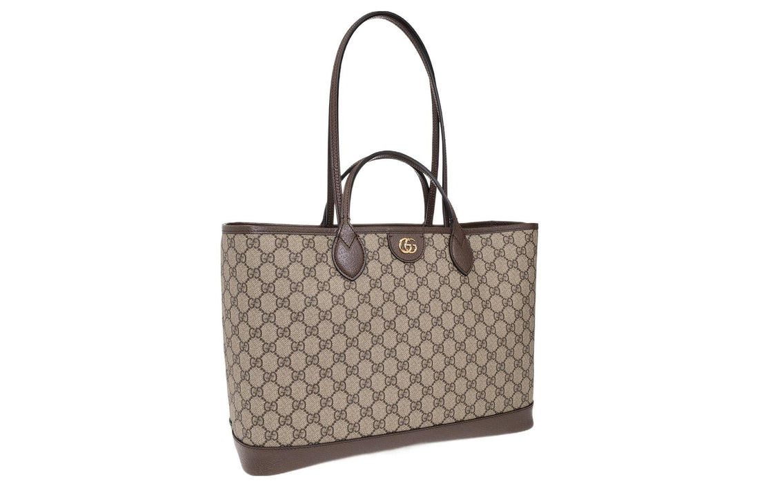 MLB Gucci Ophidia Medium Tote Bag 'Beige Ebony' 739730-K9GSG-8358