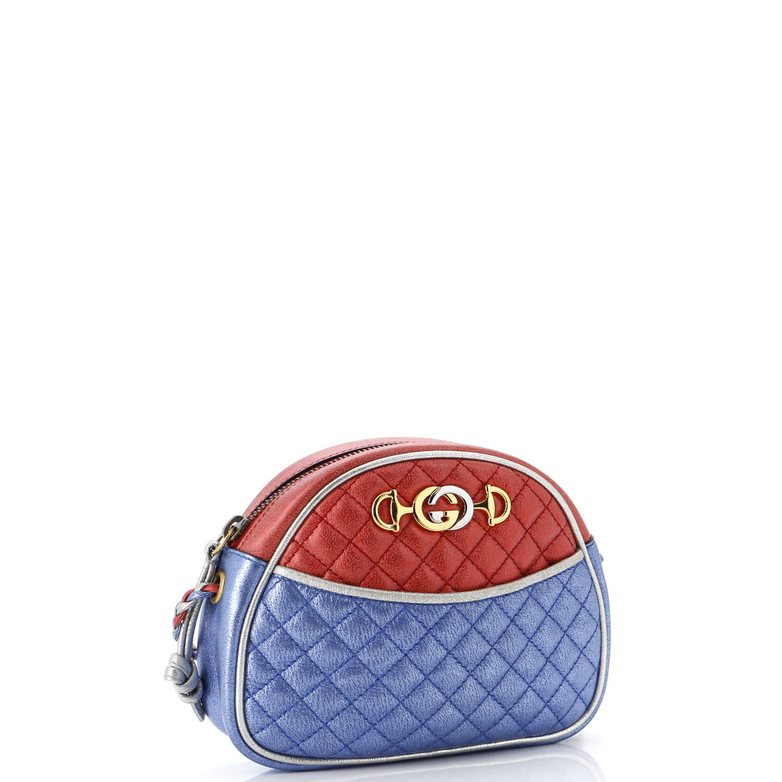 Trapuntata Camera Shoulder Bag Quilted Laminated Leather Mini