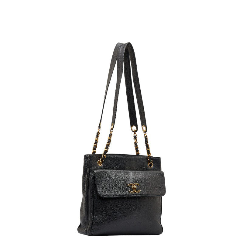 Chanel Coco Chain Tote Bag Black G   Chanel