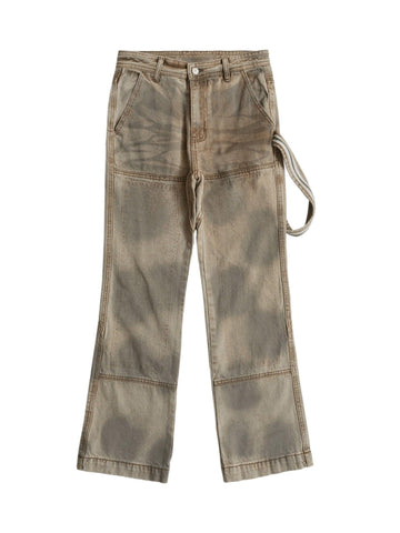 Makersluxe Street Hip-Hop Loose Nostalgic Washed Jeans