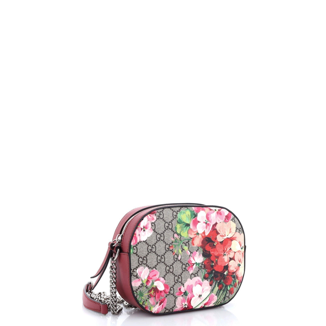 Chain Crossbody Bag Blooms Print GG Coated Canvas Mini
