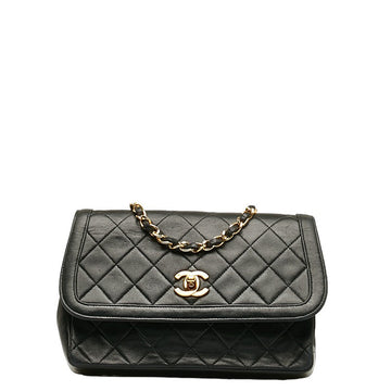 CHANEL Matrasse Flap Bag in Lambskin Black Ladies