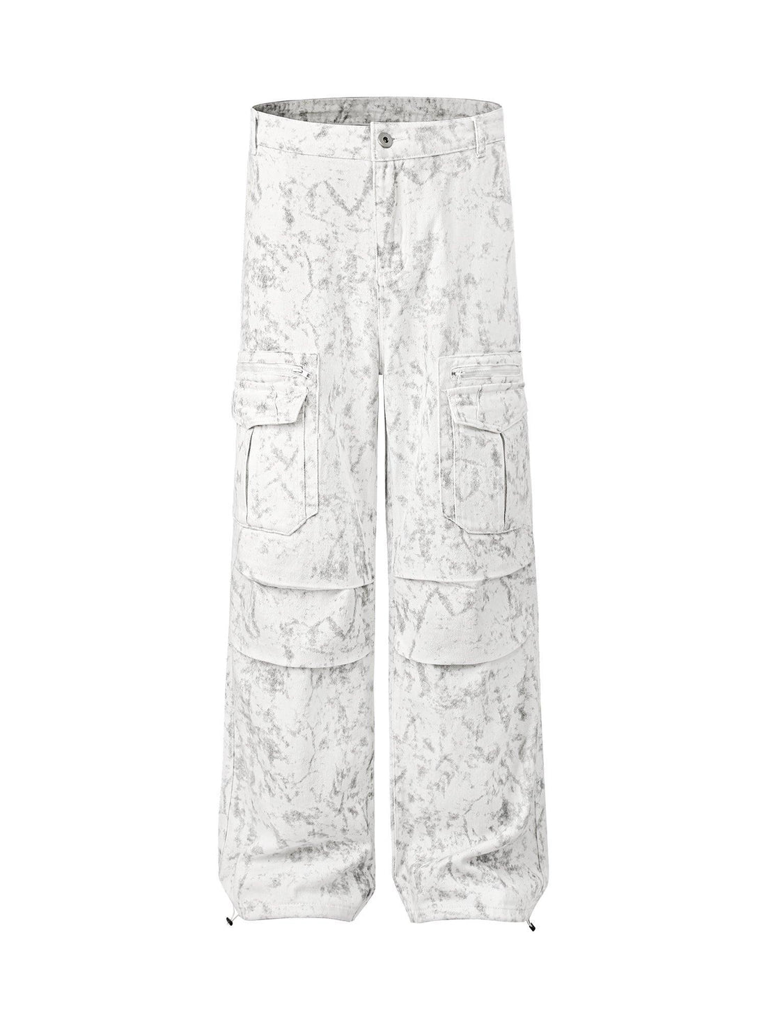 Makersluxe High Street Hip-hop Distressed Washed Work Jeans