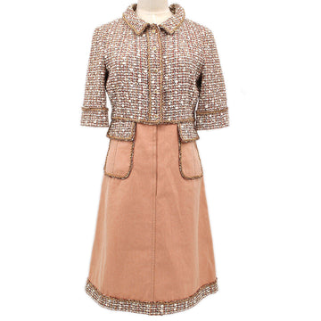 Chanel 2006 Spring panelled tweed dress #38