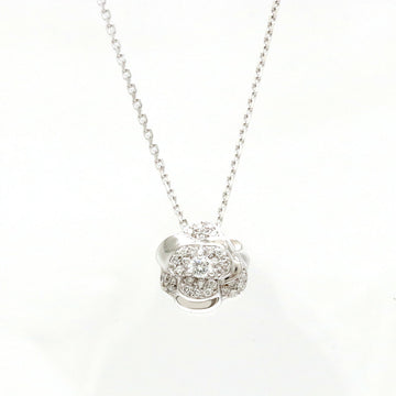 Chanel Camellia Pave Necklace K18WG 750WG White Gold Diamond
