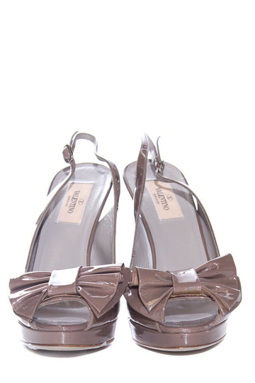 Valentino Taupe Slingback Heels SZ 37.5