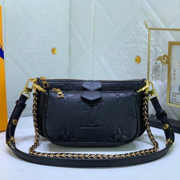 Makersluxe - Multi Pochette Shoulder Bag Black