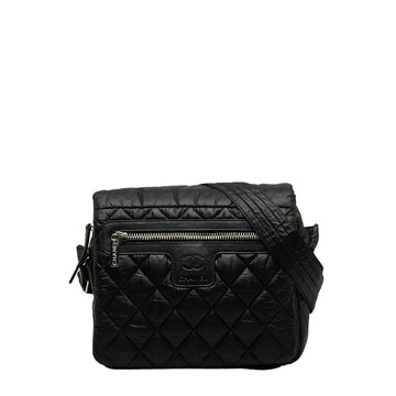 Chanel Coconut Mattress Small Messenger Slipper Shoulder Bag A48616 Black Nylon Ladies CHANEL