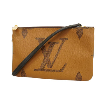 Louis Vuitton Pochette Double Zip  Canvas Clutch Bag ()
