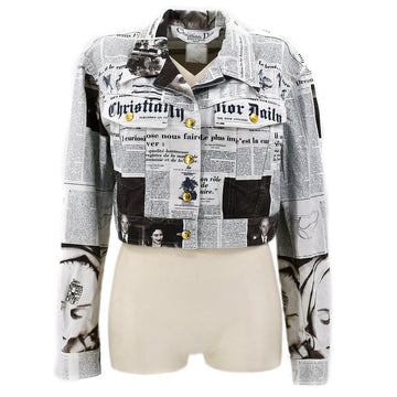 Christian Dior Fall 2000 Newspaper Jacket White