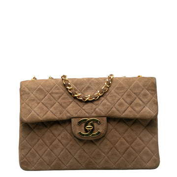 CHANEL DECAMATRASSE 33 COCOMARK Single Flat Chain Shoulder Bag Brown Sweater Ladies CHANEL
