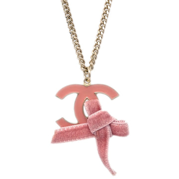 Chanel Bow Gold Chain Necklace Pendant 07C