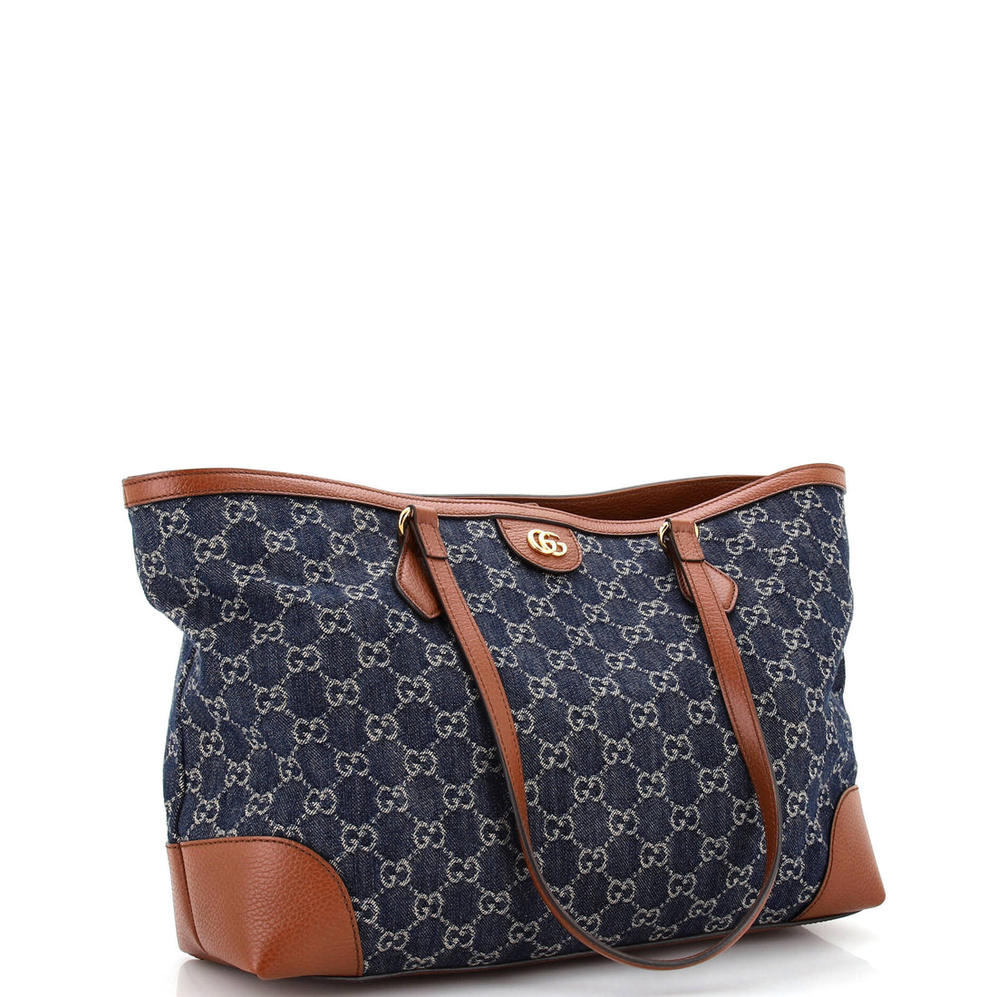 Ophidia Shopping Tote GG Denim Medium
