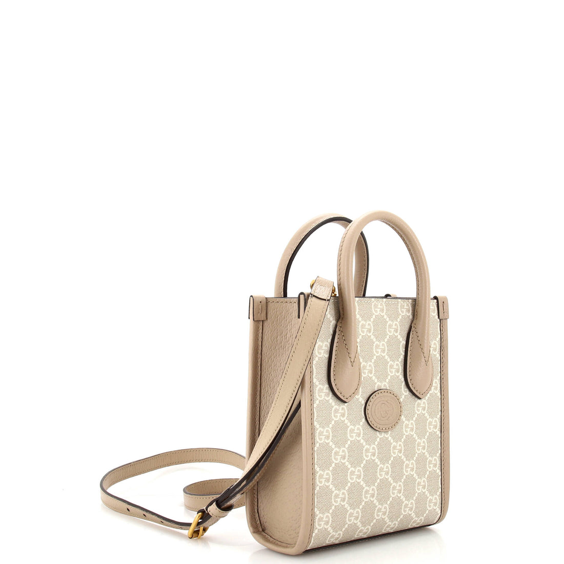 Interlocking G Patch Tote GG Coated Canvas Mini