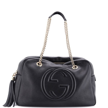 Soho Chain Zip Shoulder Bag Leather Medium