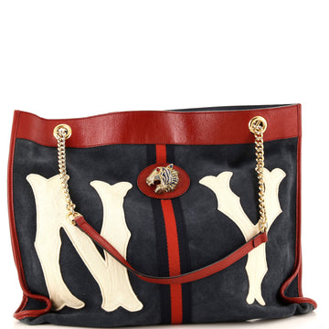 Rajah Chain Tote Suede with Applique Large