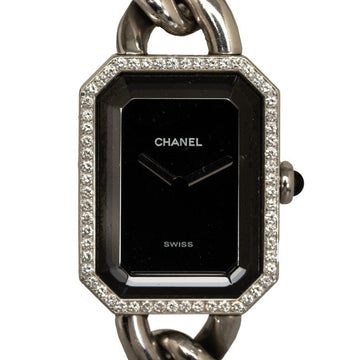 CHANEL CHANEL PREMIER H2163 Clock Stainless Quartz Black Script