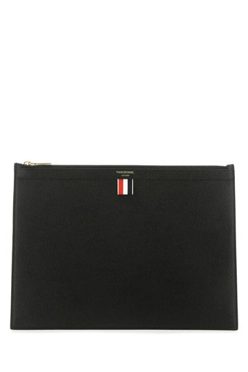 Thom Browne Man Black Leather Document Case