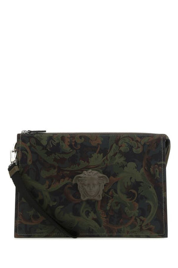 Versace Man Printed Leather Clutch