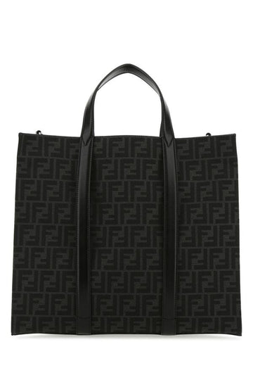 Fendi Man Embroidered Canvas Shopping Bag