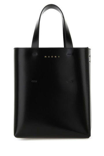 Marni Woman Black Leather Museo Handbag