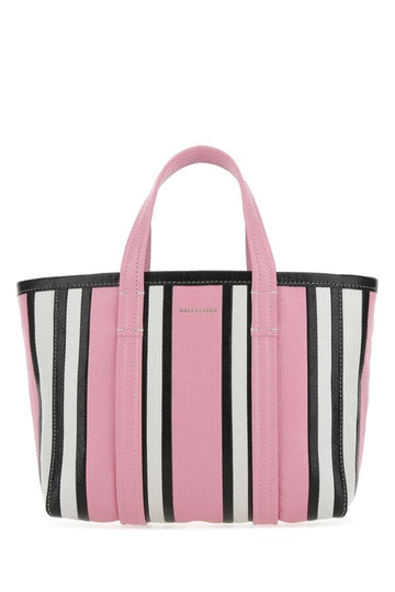 Balenciaga Woman Multicolor Leather Small Barbes Shopping Bag