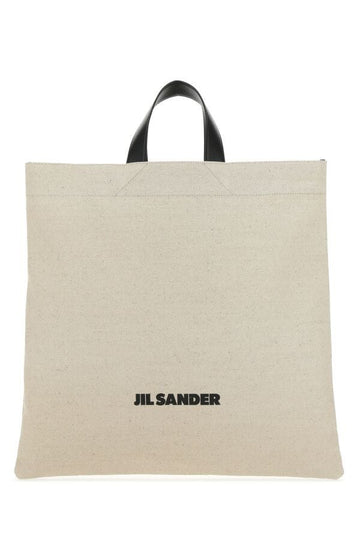 Jil Sander Man Sand Canvas Handbag
