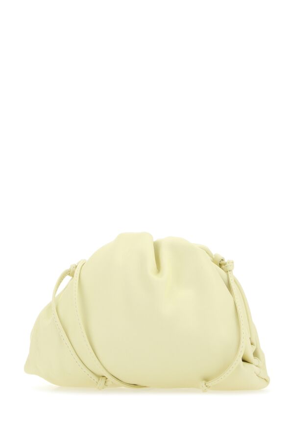 Bottega Veneta Woman Pastel Yellow Nappa Leather Mini Pouch Clutch