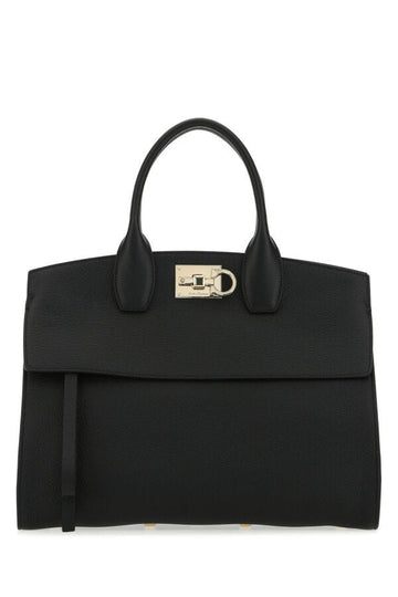 Salvatore Ferragamo Woman Black Leather Studio Handbag
