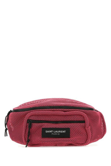 Saint Laurent Man Fuchsia Mesh Belt Bag